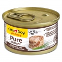 Gimdog Pure Delight 85g - food for small dogs with chicken and beef in jelly.